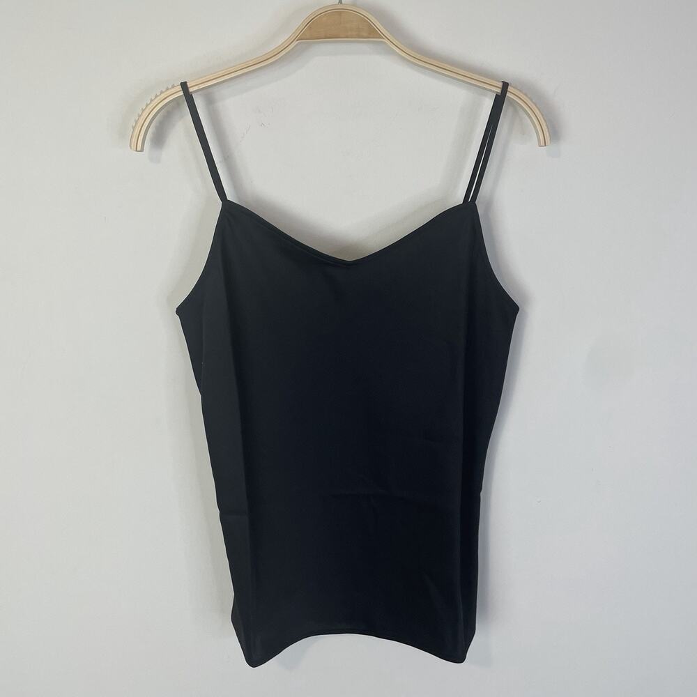 J. Crew Factory Shiny Camisole Black XS CC937 Spaghetti Strap Casual‎ Basic